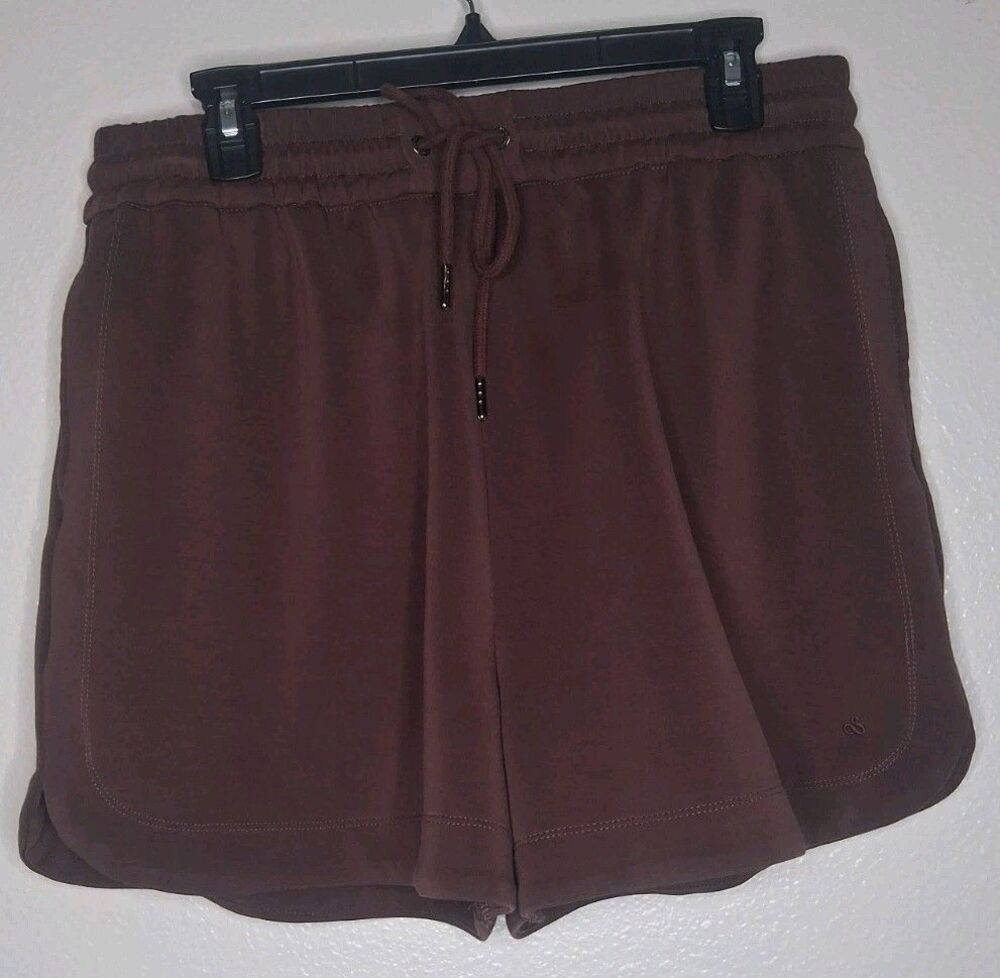 Scotch & Soda Curved Hem Drawstrings Pockets Shorts Modal Blend Brown Women's L - Picture 3 of 15